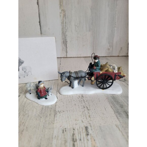 Dept 56 Bringing Fleeces to the mill 58190 village accessory xmas - Picture 1 of 7